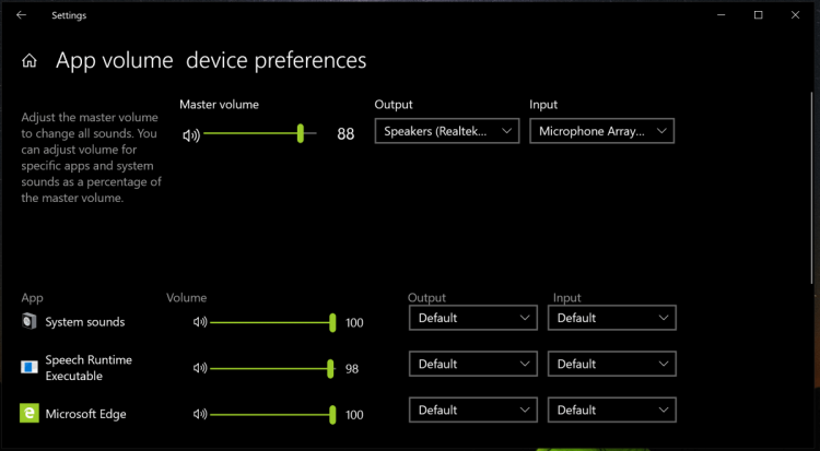 Windows Volume Mixer